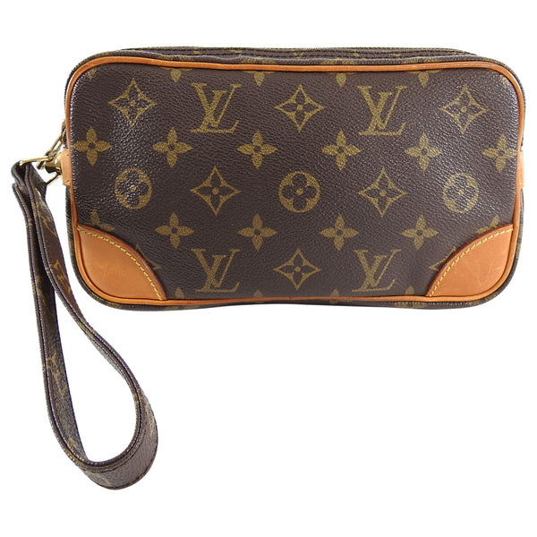 Louis Vuitton Brown Monogram Marly Dragonne PM Leather Cloth ref.913307 -  Joli Closet