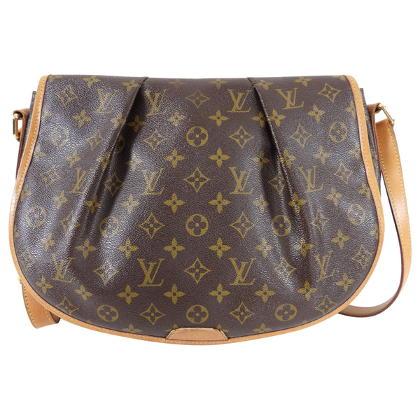 Menilmontant leather crossbody bag Louis Vuitton Brown in Leather - 17626048