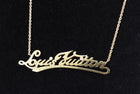 Louis Vuitton 18k Yellow Gold Diamond Signature Necklace