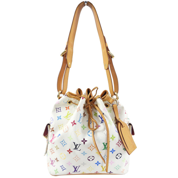 2006 Louis Vuitton White Multicolore Coated Canvas and Vachetta Leather  Petit Noé