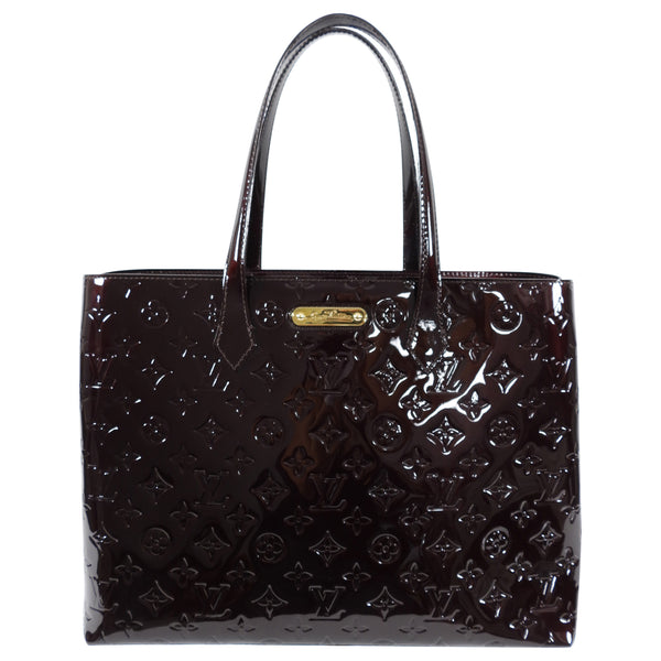 Louis Vuitton Vernis Wilshire MM Tote Bag in Amarante – I MISS YOU