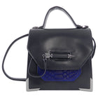 Mackage Mini Rubie Black and Cobalt Blue Crossbody Bag