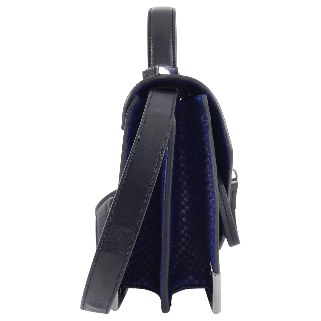Mackage Mini Rubie Black and Cobalt Blue Crossbody Bag