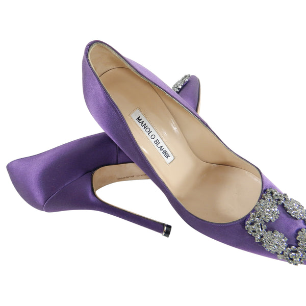 Manolo blahnik purple on sale shoes