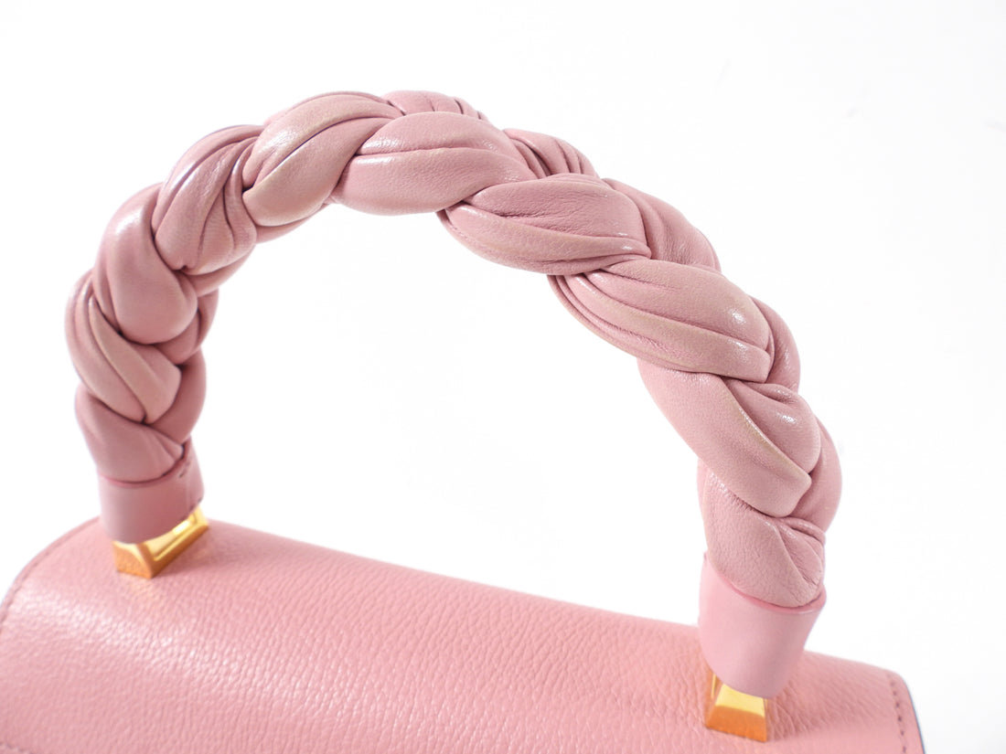 Miu Miu Pink Madras Click Top Handle Satchel Bag