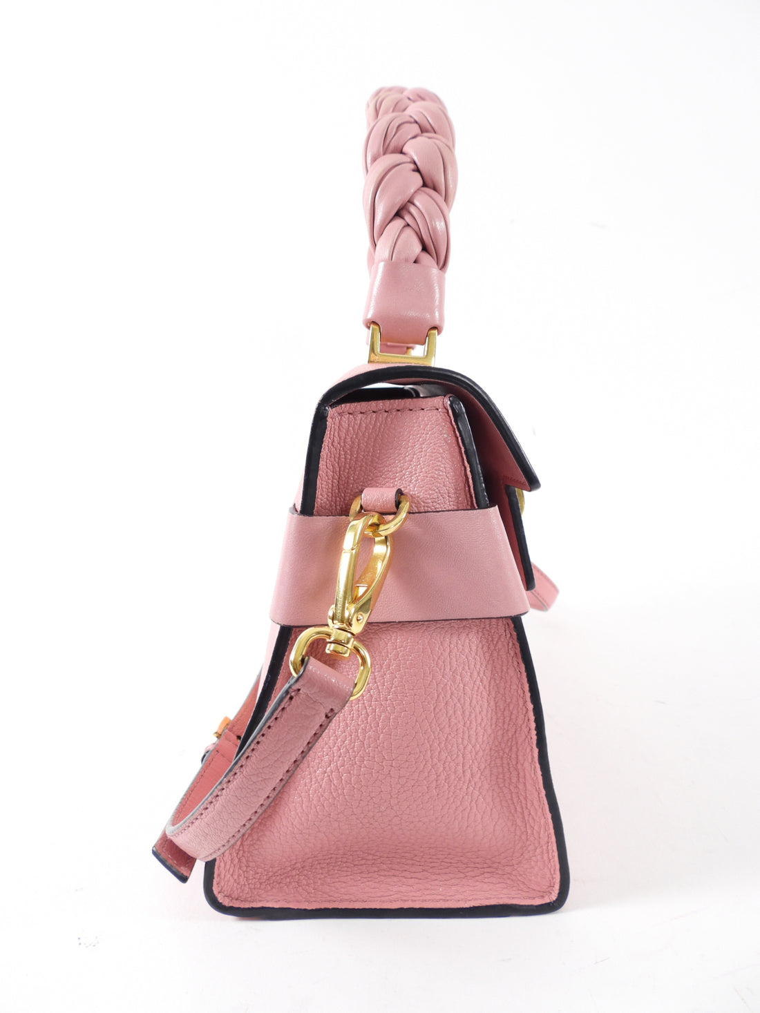 Miu Miu Pink Madras Click Top Handle Satchel Bag