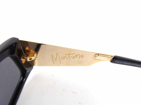 Claude Montana x Alain Mikli Vintage 1980's Black Gold Sunglasses