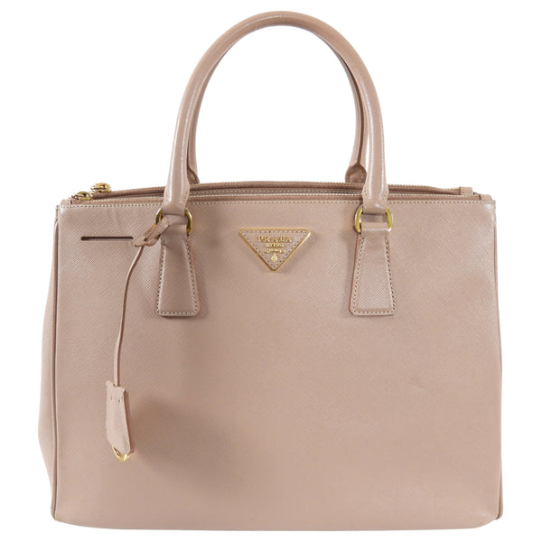 Prada Galleria Mini Brushed Leather Double-Zip Tote Bag - ShopStyle