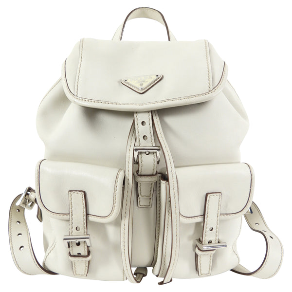 Prada deals white backpack