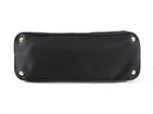 Prada Tessuto Black Nylon Saffiano Trim Tote Bag