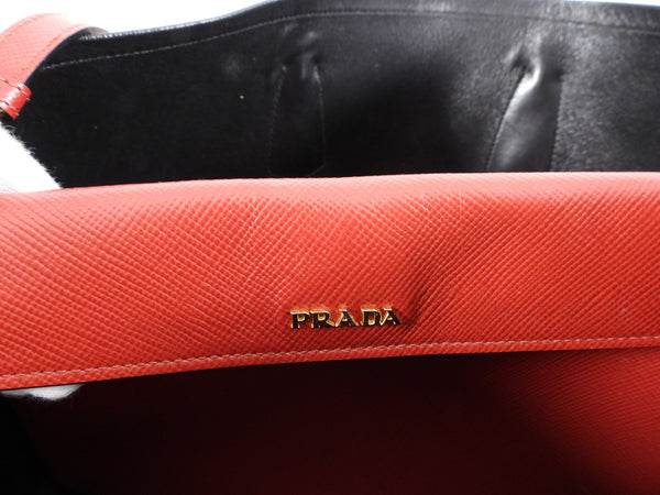 Pre-Owned Prada Red Saffiano Leather Tote Bag – AV Luxury