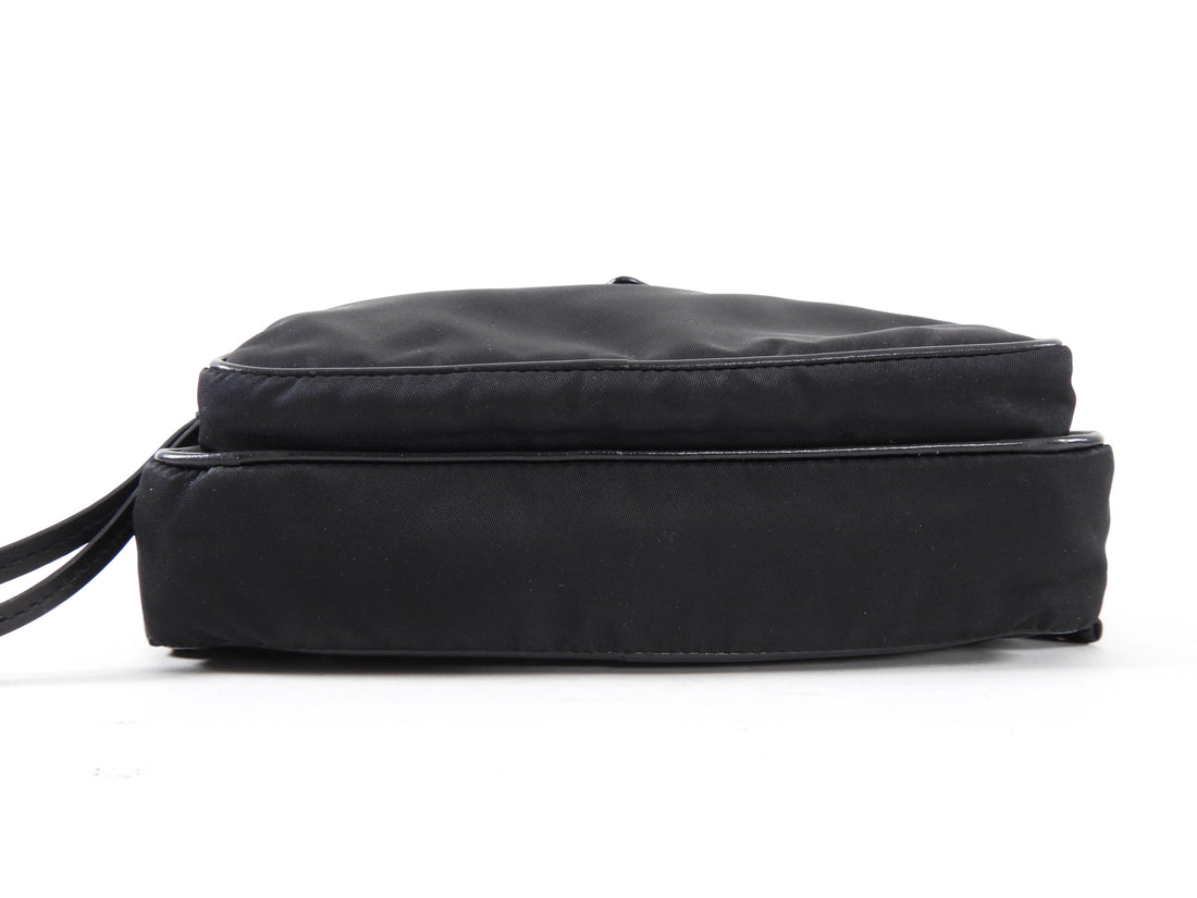 Prada Black Tessuto Nylon Stud Belt Bag