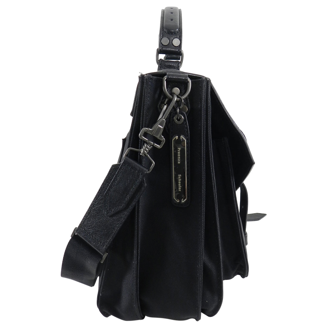 Proenza Schouler PS1 Extra Large Black Leather and Nylon Bag