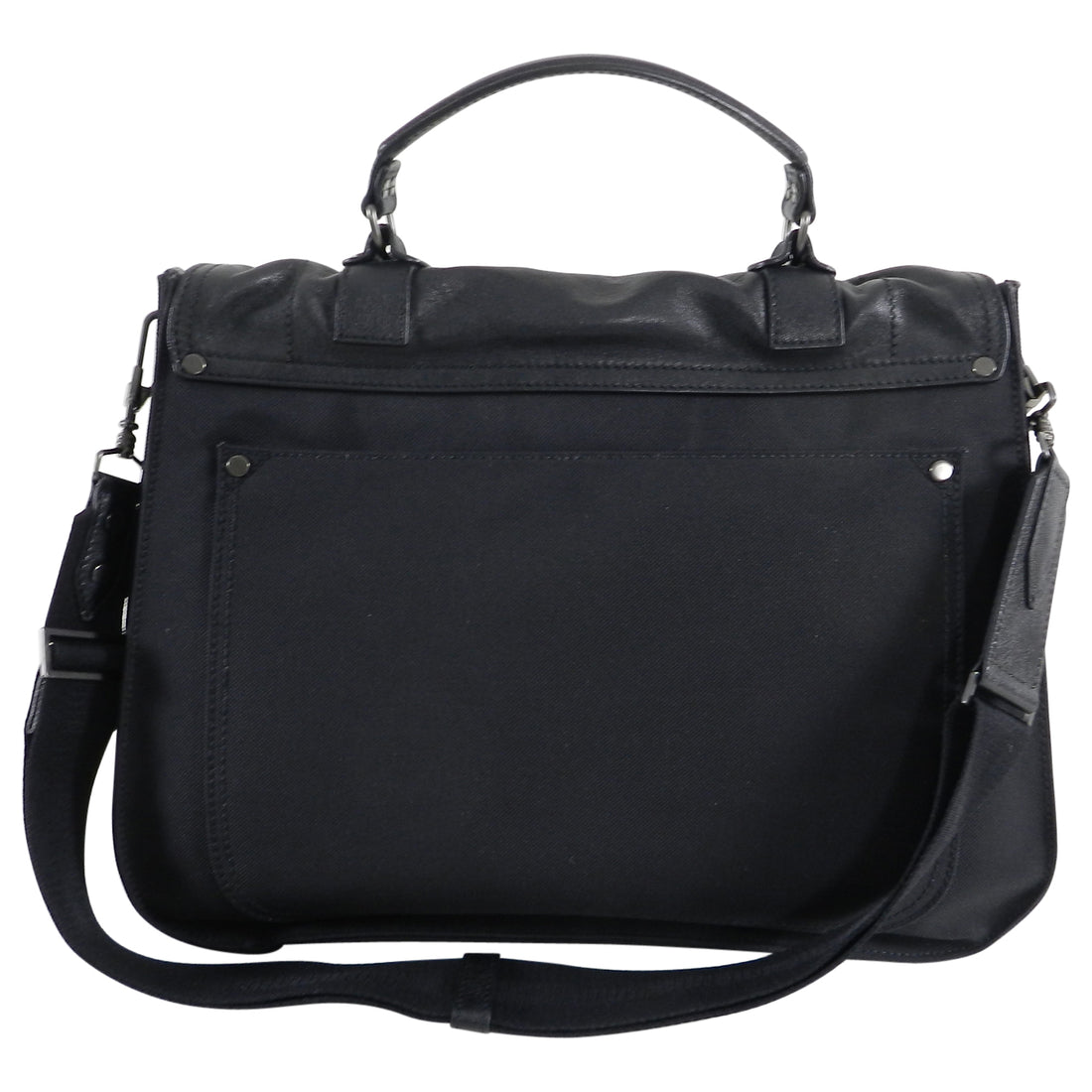 Proenza Schouler PS1 Extra Large Black Leather and Nylon Bag