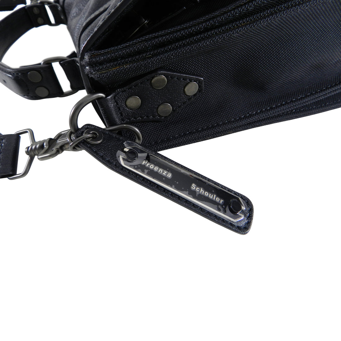 Proenza Schouler PS1 Extra Large Black Leather and Nylon Bag