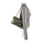 Saint Laurent Olive Green Small Lou Lou Shoulder Bag