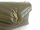 Saint Laurent Olive Green Small Lou Lou Shoulder Bag
