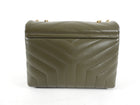 Saint Laurent Olive Green Small Lou Lou Shoulder Bag