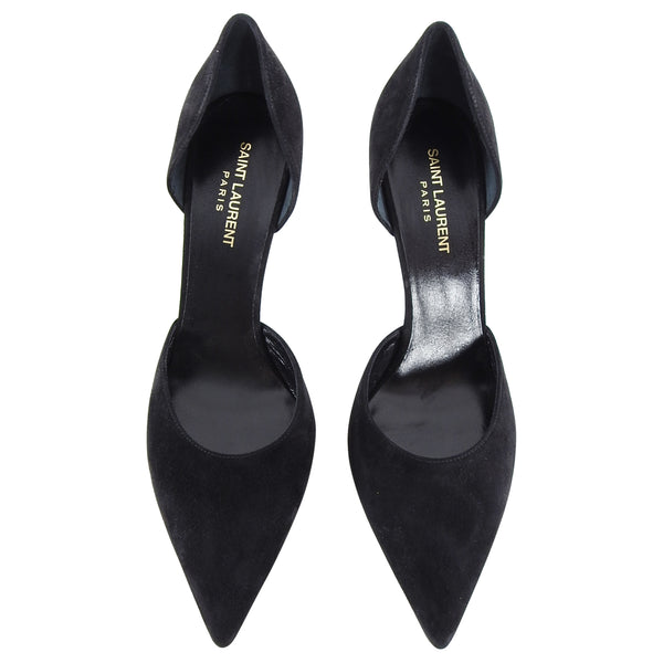 D'orsay heels Saint Laurent Black size 40.5 EU in Suede - 17771264