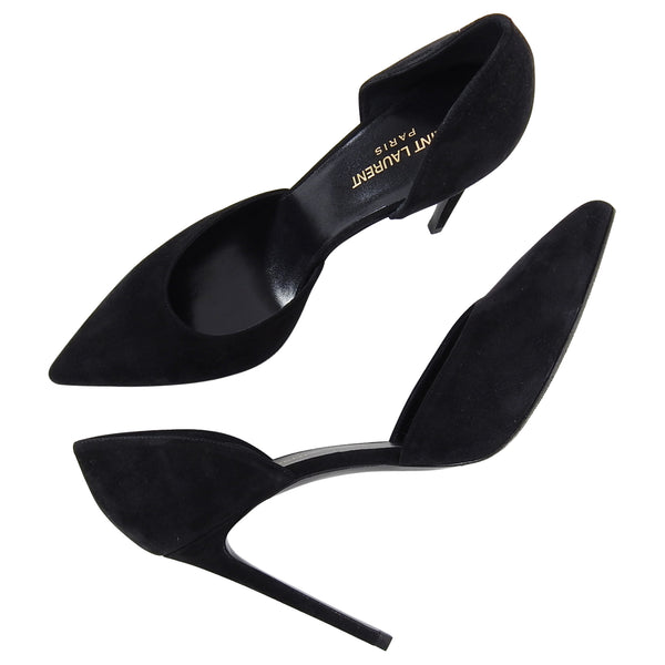 D'orsay heels Saint Laurent Black size 40.5 EU in Suede - 17771264