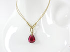 Swarovski Red Crystal Drop Pendant Necklace