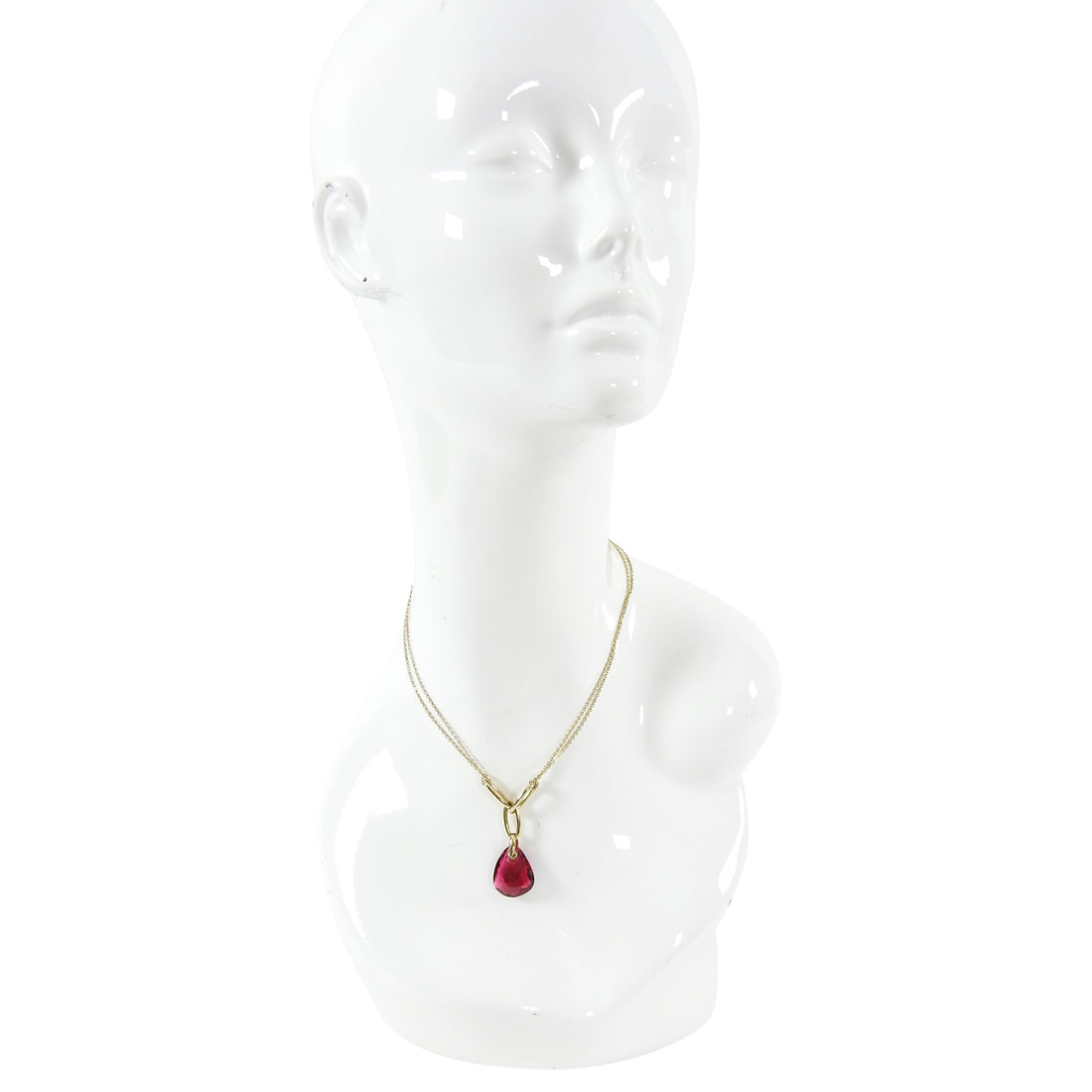 Swarovski Red Crystal Drop Pendant Necklace