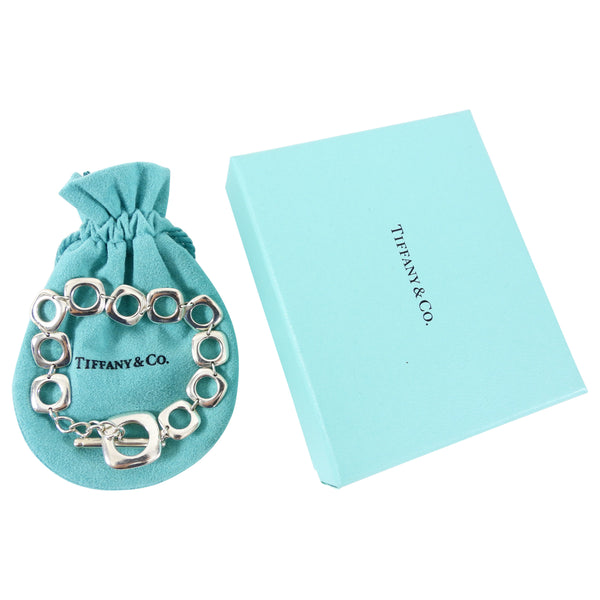 Tiffany and Square Cushion Link Sterling Silver Bracelet – I