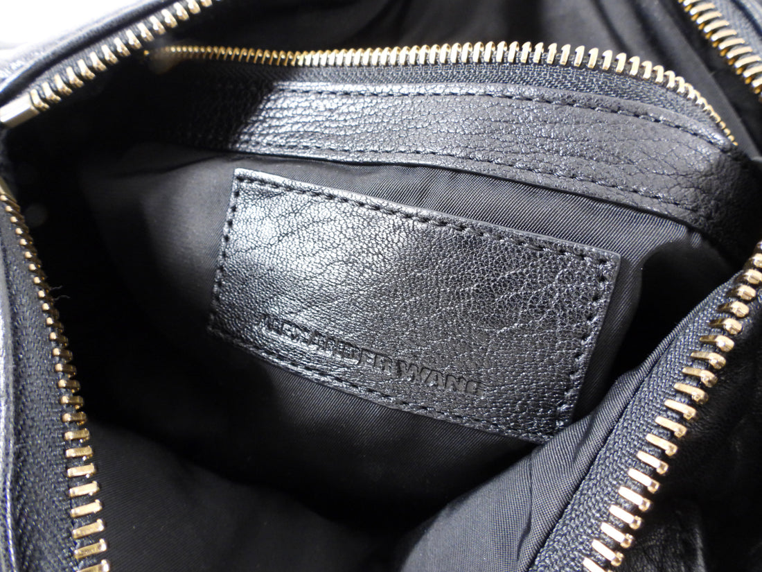 Alexander Wang Rocco Black Grained Leather Bag