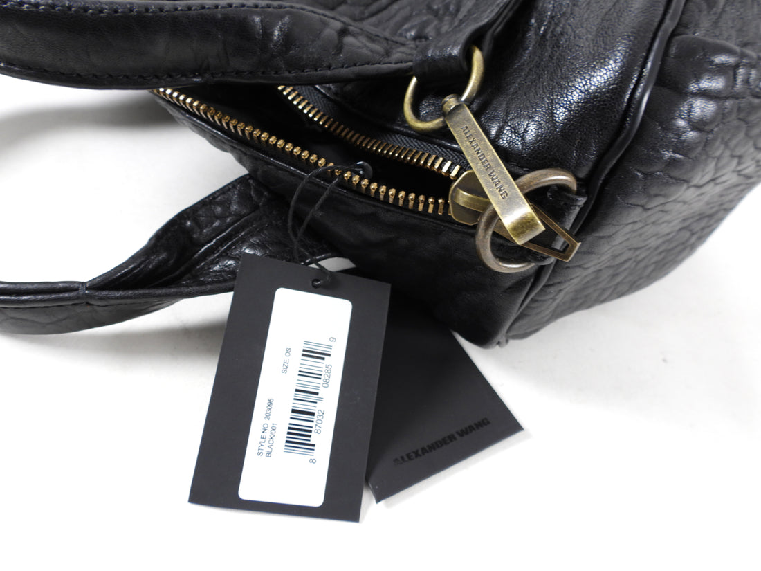Alexander Wang Rocco Black Grained Leather Bag