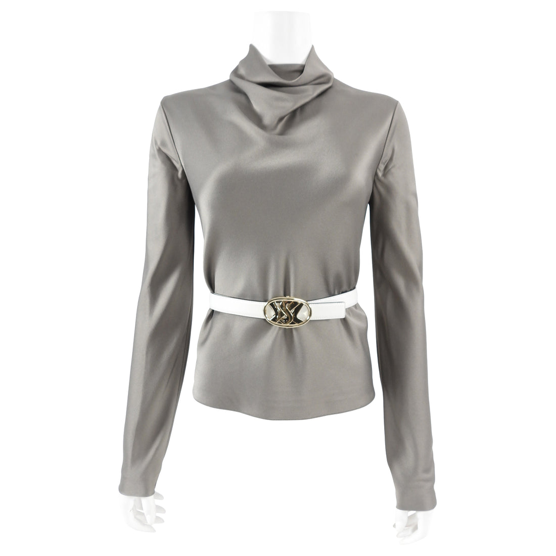 Yves Saint Laurent YSL Reversible White Brown Belt - 90 / 36