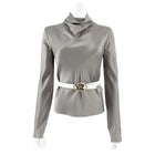 Yves Saint Laurent YSL Reversible White Brown Belt - 90 / 36