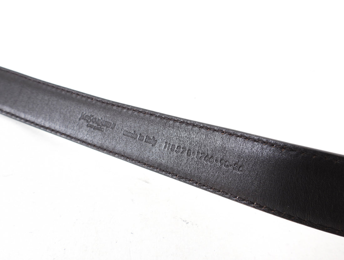 Yves Saint Laurent YSL Reversible White Brown Belt - 90 / 36