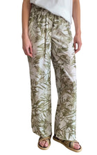 Brunello Cucinelli Green Silk Olive Print Wide Leg Trousers - S / US 6