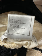 Chanel 02P Vintage Ivory and Black Tweed Zip Fitted Jacket - FR38 / 6