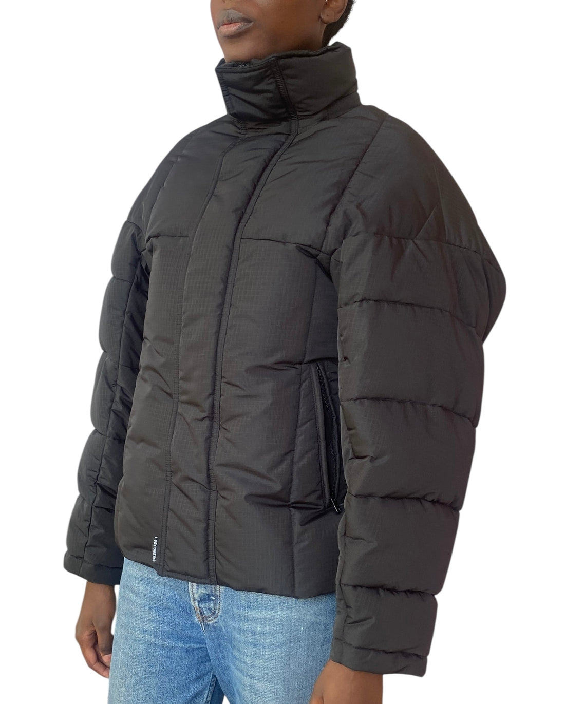 Balenciaga Black Upside Down Puffer Jacket - 34 / US 4