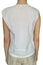 Brunello Cucinelli Ivory Floral Applique Sleeveless Top - US 2-4