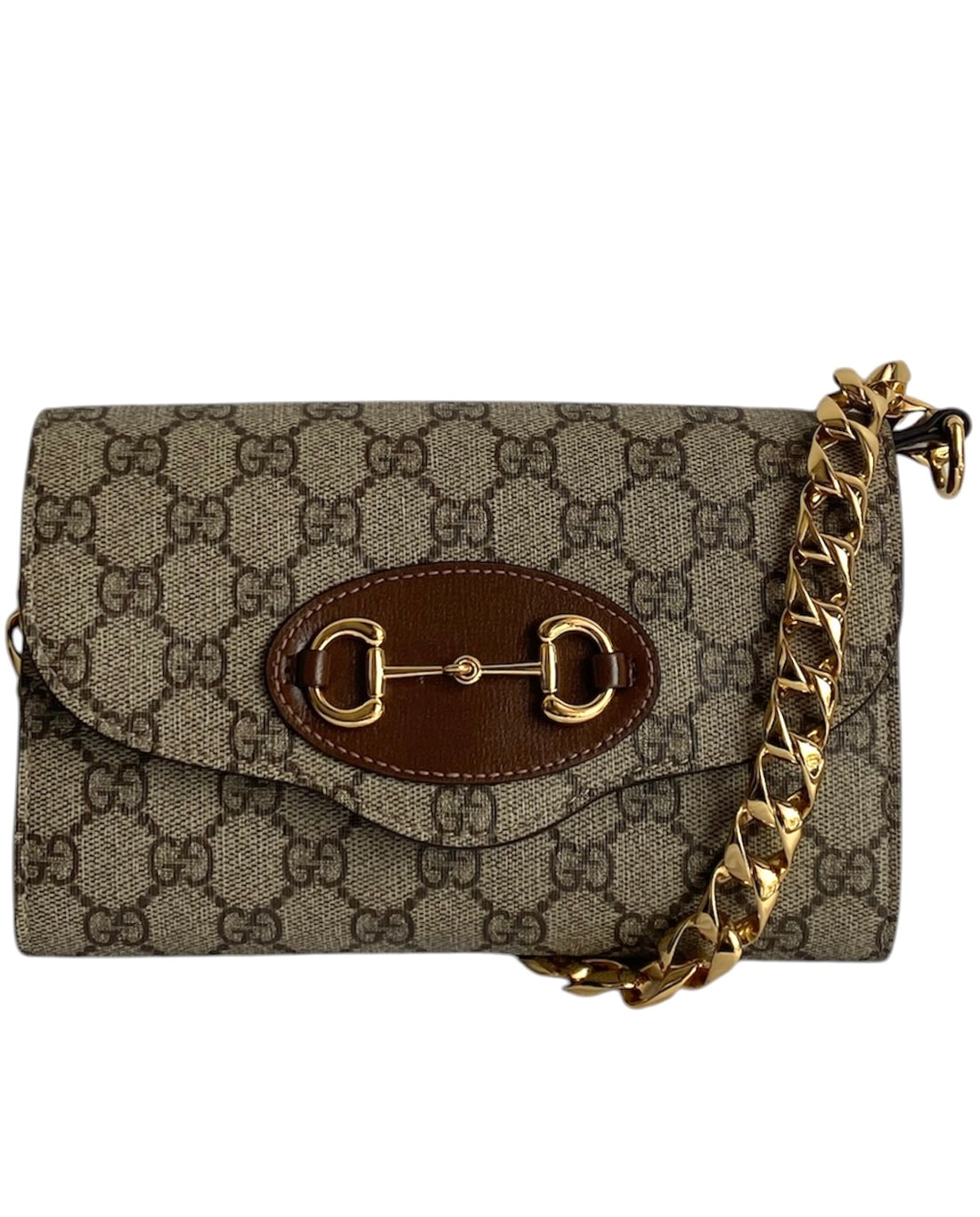 Gucci 1995 Monogram Horsebit Flap Bag