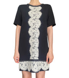 Lanvin Lace Embroidered Shift Dress - FR 40 / US 6-8