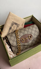 Gucci 1995 Monogram Horsebit Flap Bag
