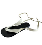 The Row Cream Ivory Nubuck Ankle Tie Beach Sandals - 37