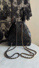 Chanel Black Small Quilted Leather Gabrielle Chain Small Backpack Bag