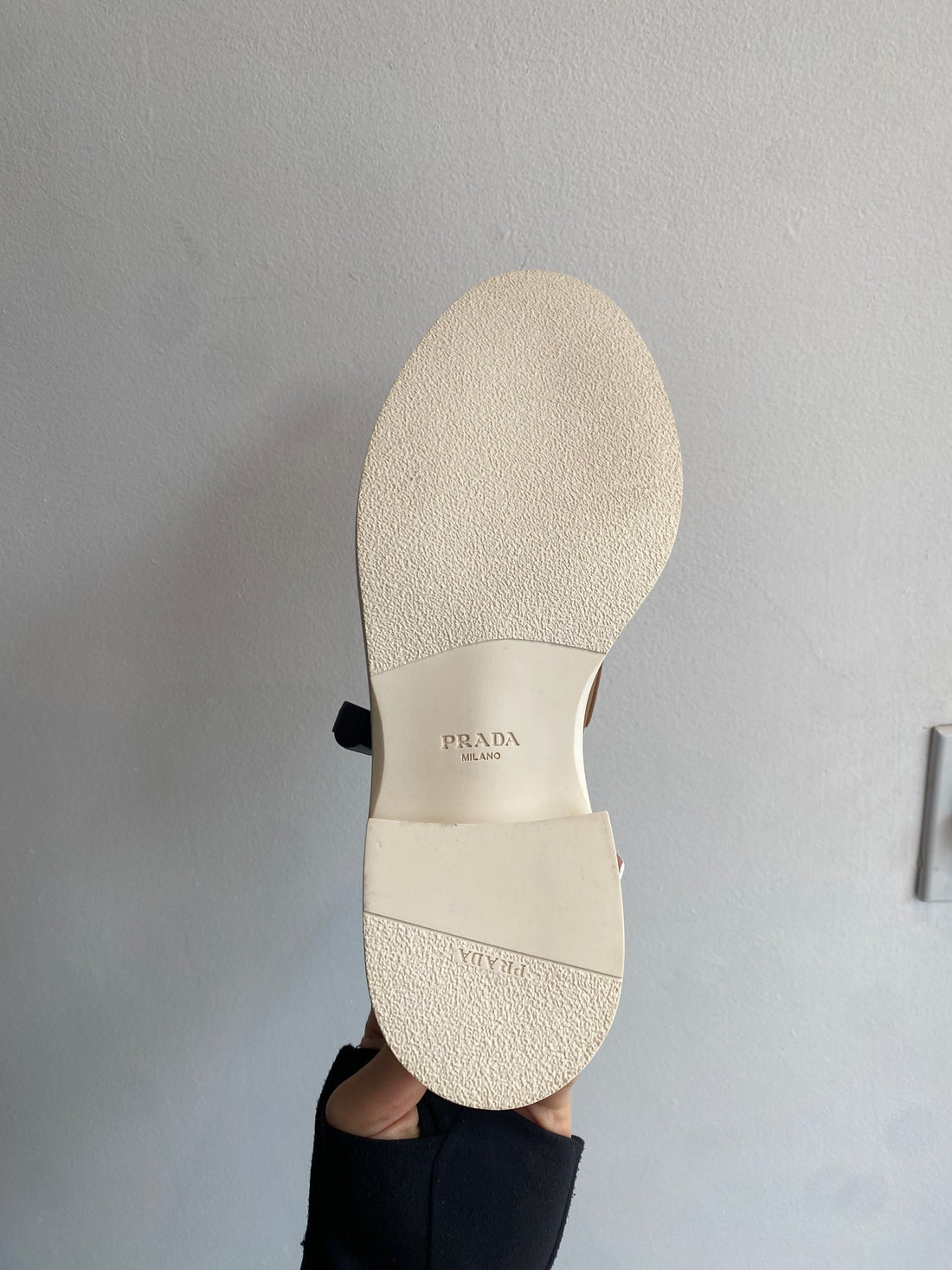 Prada Brown Leather Logo Loafers - 36