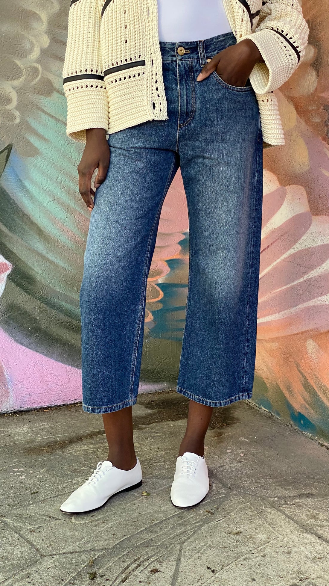 Brunello Cucinelli Blue “Contemporary Square” Cropped Jeans - IT 38 / US 4