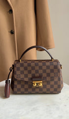 Louis Vuitton Brown Damier Ebene Coated Canvas Croisette Shoulder Bag