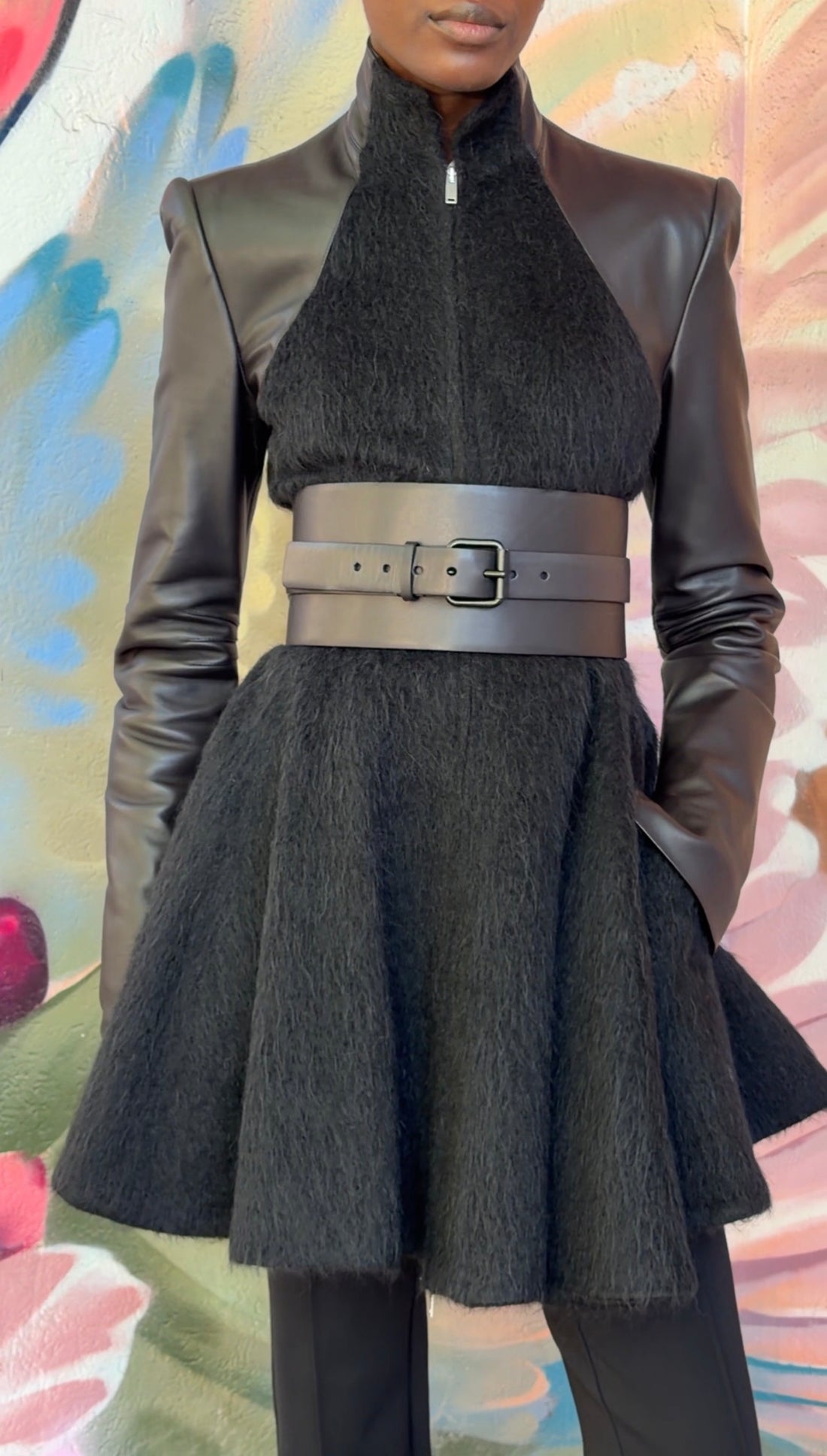 Haider Ackermann Black Leather Double Wrap Waist Belt - XS