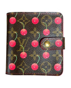 Louis Vuitton x Takashi Murakami 2005 Monogram Cherry Compact Zippy Wallet