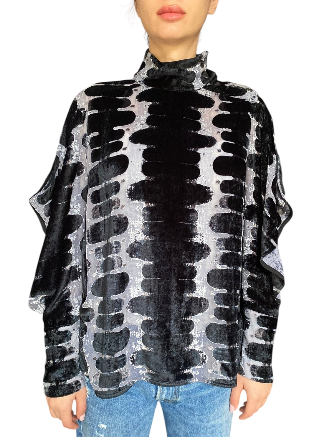 Marni Velvet Cutout Long Sleeve Top - IT 40 / US 8