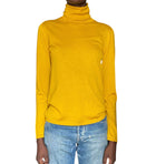 Max Mara Mustard Yellow Wool Turtleneck Sweater - L