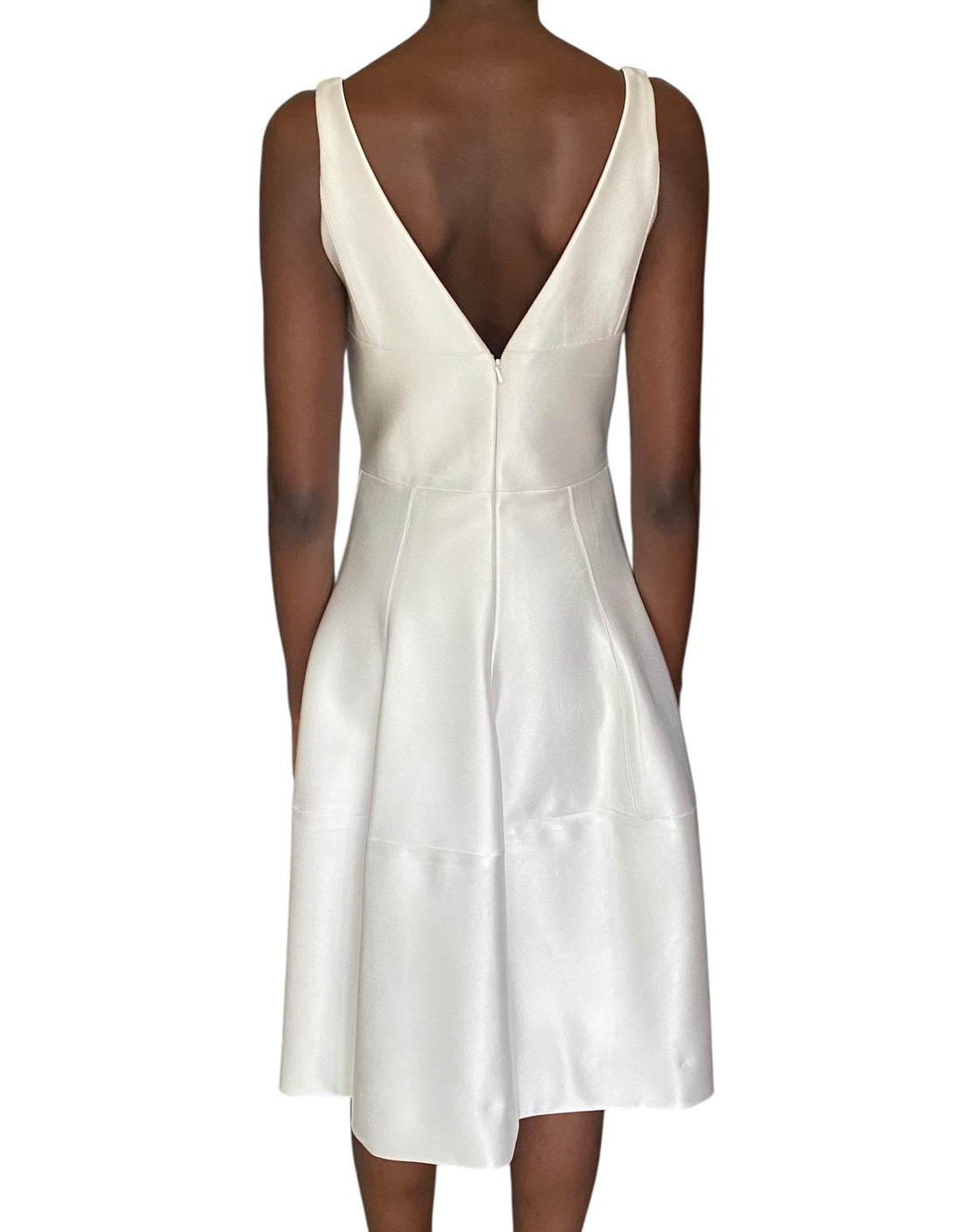 J. Mendel Silver Structured Midi Dress - US 12