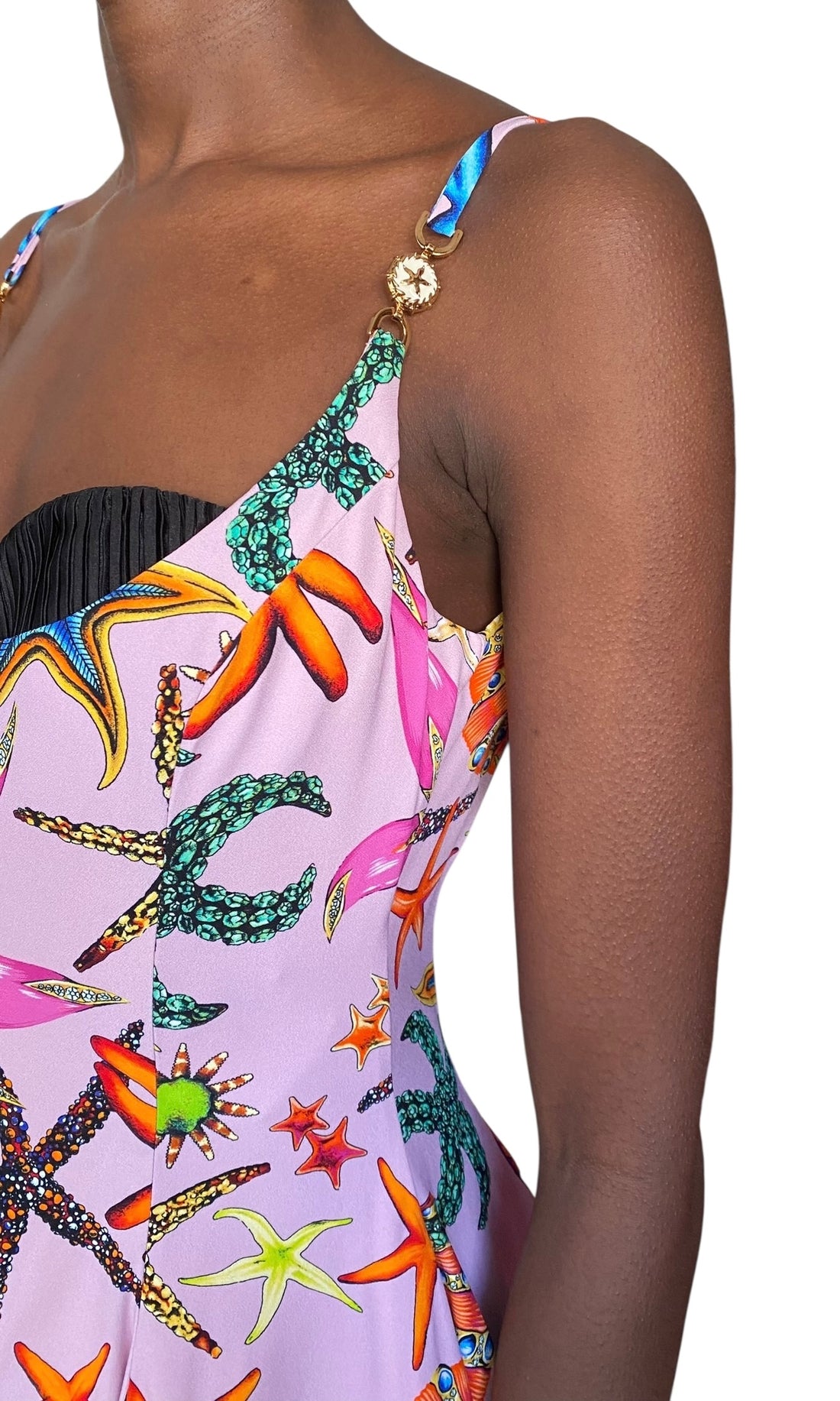 Versace 2021 Pink “Tresor De La Mer” Pink Bustier Mini Dress - 38 / US 2-4
